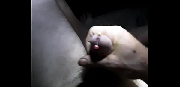  Playing with Peirced Penis